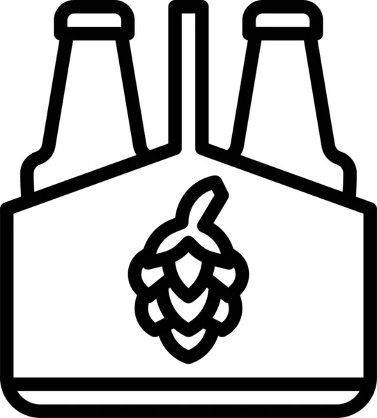 Cerveza Paquete Alimento Icono — Archivo Imágenes Vectoriales