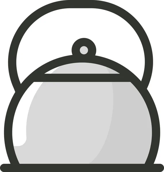 Значок Чайника Їжі Значок Чайника Заповненому Стилі — стоковий вектор