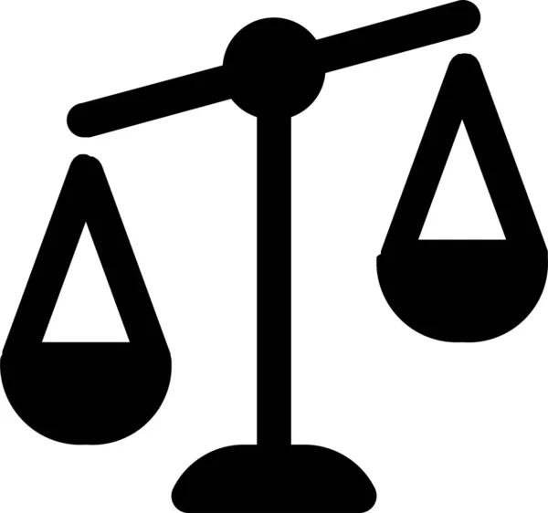 Tribunal Justicia Icono Ley Estilo Sólido — Vector de stock