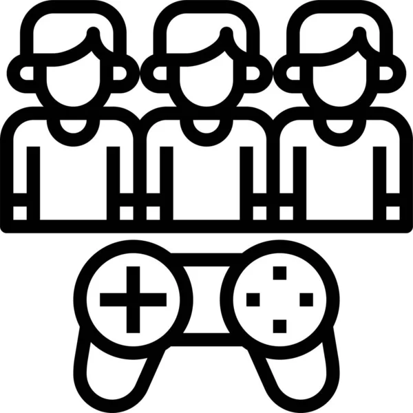 Esport Gaming Joystick Icoon Outline Stijl — Stockvector