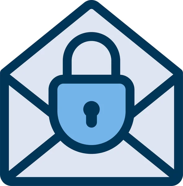 Email Mail Icône Sécurité Dans Style Filled Outline — Image vectorielle