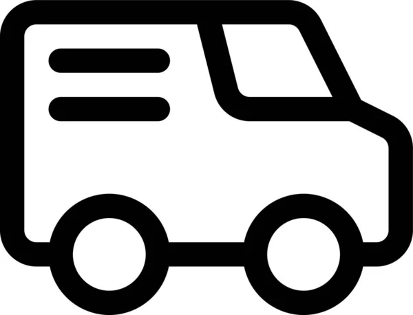 Ícone Transporte Carga Carro — Vetor de Stock