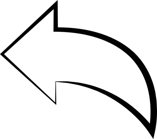 Піктограма Напрямку Стрілки Намальованому Стилі — стоковий вектор