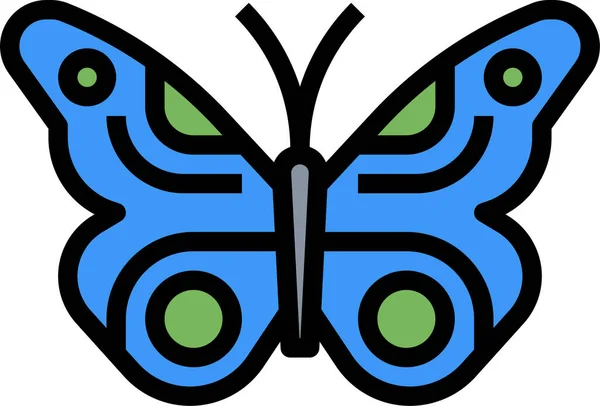Animal Schmetterling Kingdom Ikone Ausgefüllten Outline Stil — Stockvektor