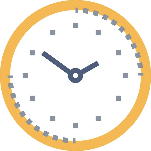 Reloj Cuadrado Icono Tiempo Estilo Plano — Archivo Imágenes Vectoriales