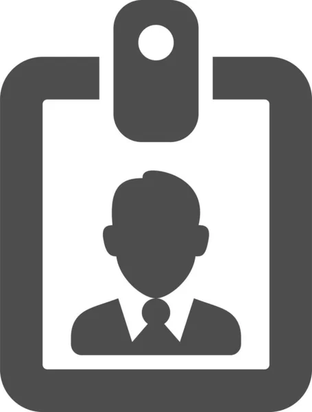 Businessman Card Icon Solid Style — Wektor stockowy