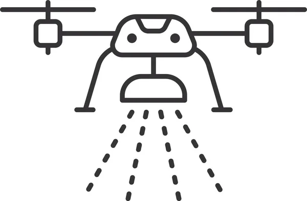 Icône Pulvérisation Graines Drone — Image vectorielle
