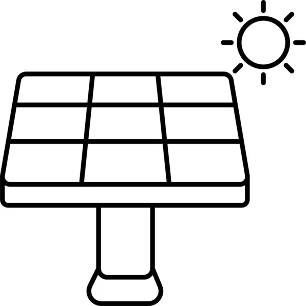 Panel Sluneční Energie Ikona — Stockový vektor