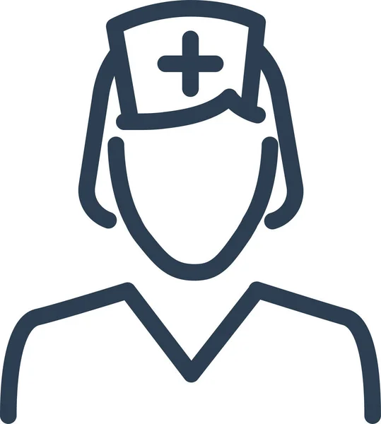 Mediacal Assisstant Nurse Doctor Icon — Stock Vector