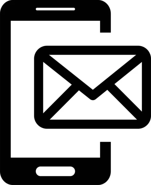 Mail Posteingangssymbol Soliden Stil — Stockvektor