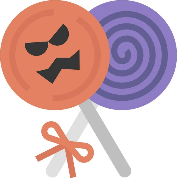 Lollipop Halloween Candy Icon Halloween Category — Stock Vector