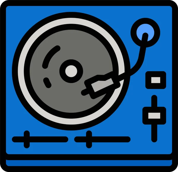 Icono Del Reproductor Vinilo Tocadiscos — Vector de stock