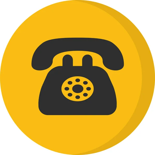 Стара Телефонна Суцільна Ікона Суцільному Стилі — стоковий вектор