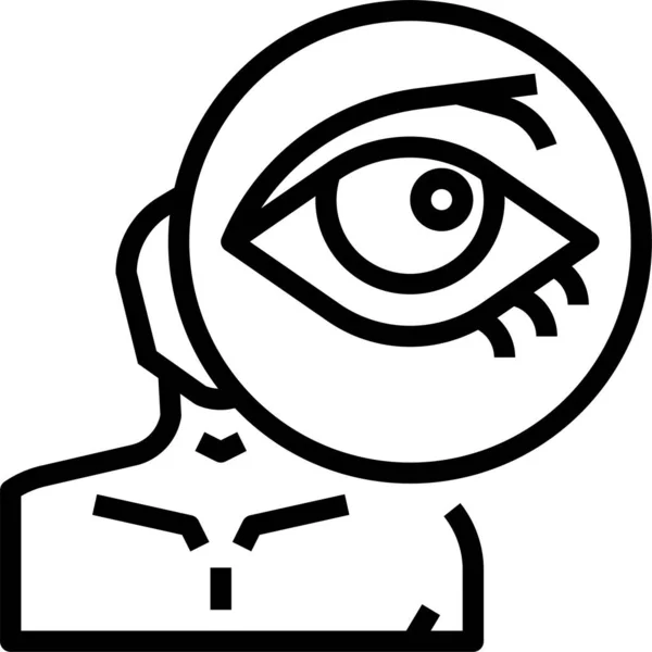 Allergy Eye Eyelids Icon — Stock Vector