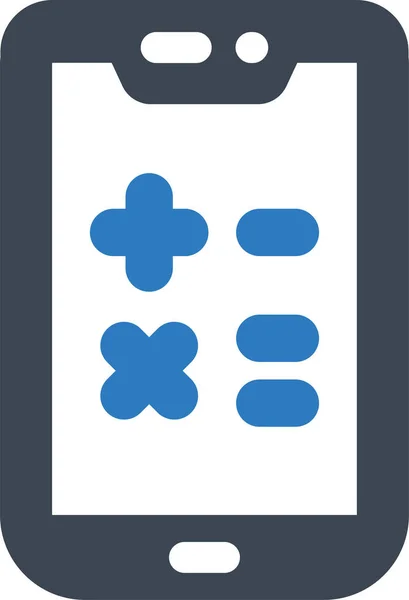 Calculation Calculator Mobile Icon — Stock Vector