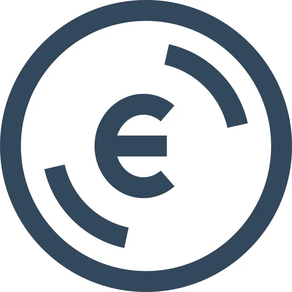 Значок Монети Євро Гроші Стилі Контур — стоковий вектор