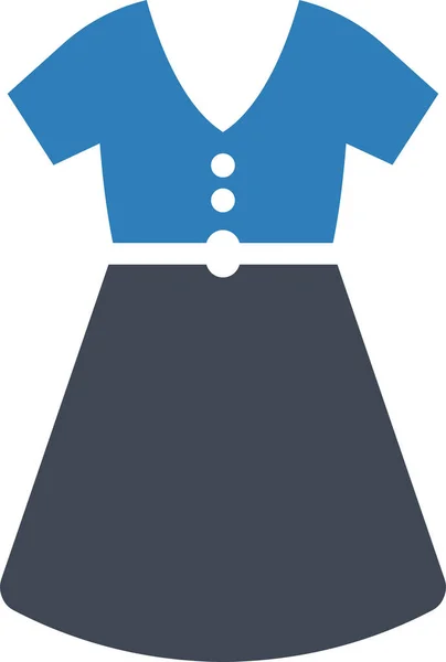 Kleding Jurk Vrouw Pictogram Solide Stijl — Stockvector