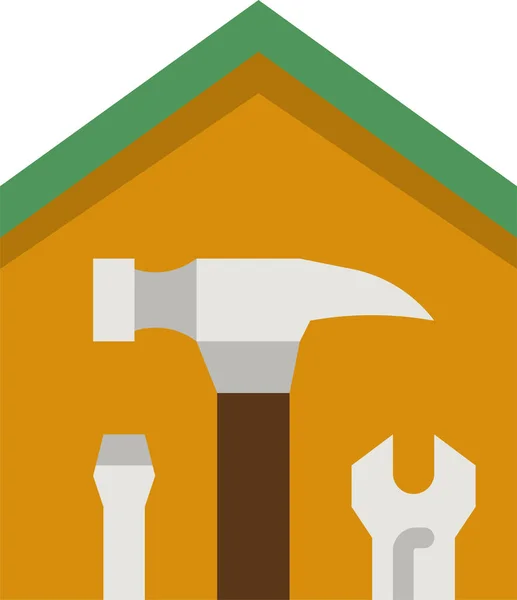 Молоток Будівельний Домашній Значок — стоковий вектор