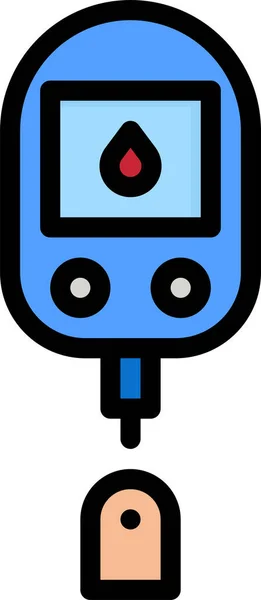 Diabetes Glucómetro Icono — Vector de stock