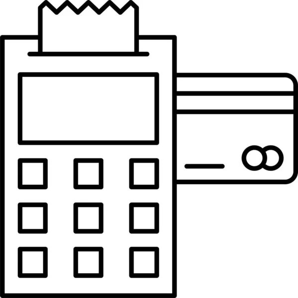 Icono Crédito Máquina Pago — Vector de stock