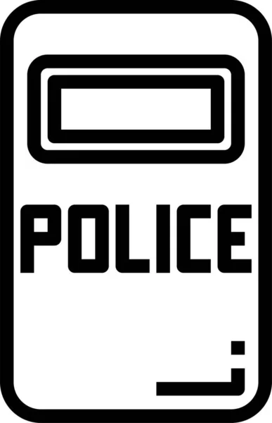 Αμυντική Αστυνομική Προστασία Εικονίδιο — Διανυσματικό Αρχείο