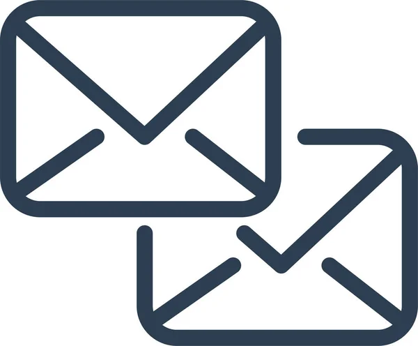 Ícone Envelopes Conexão Comunicação — Vetor de Stock