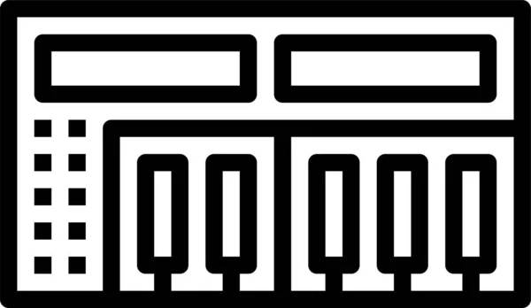 Клубна Піктограма Клавіатури Midi Стилі Контур — стоковий вектор