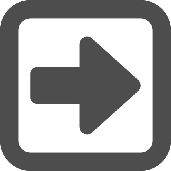 Botón Flecha Botón Icono Estilo Esquema — Archivo Imágenes Vectoriales