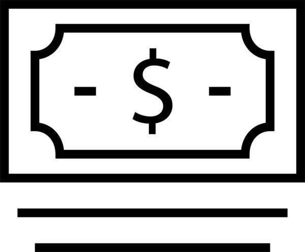 Bargeld Dollar Geld Symbol — Stockvektor