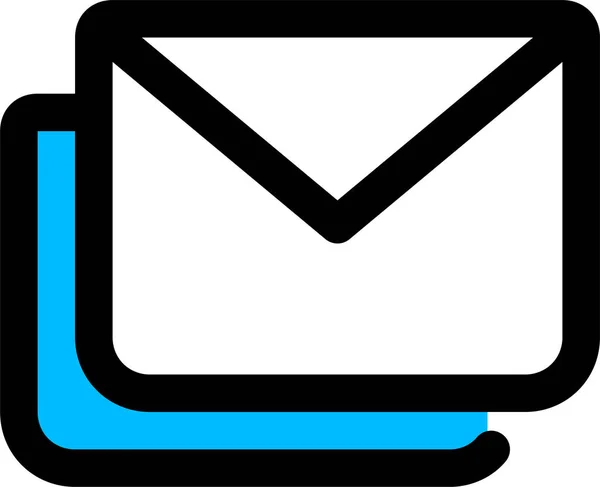 Mails Envelopes Mails Ícone Estilo Esboço Preenchido — Vetor de Stock