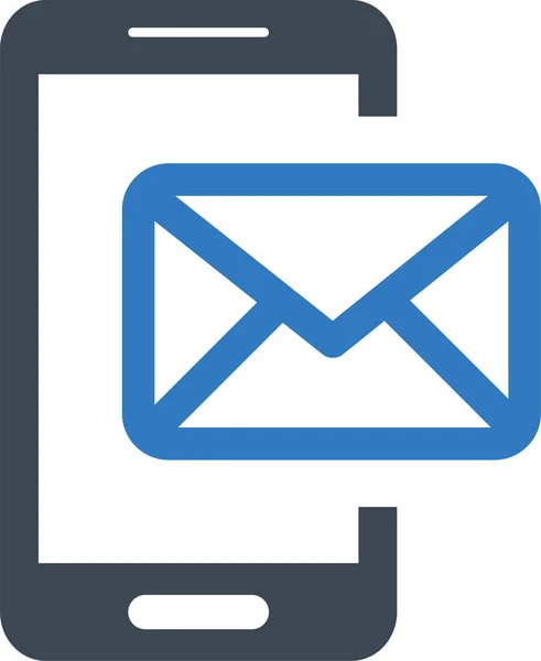 Email Bejövő Üzenet Ikon Szilárd Stílusban — Stock Vector