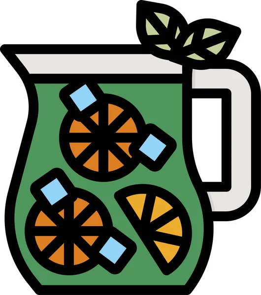 Ikona Alkoholu Słoika Koktajlowego — Wektor stockowy