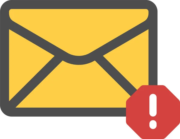 Mail Pishing Icône Spam Dans Style Contour Rempli — Image vectorielle
