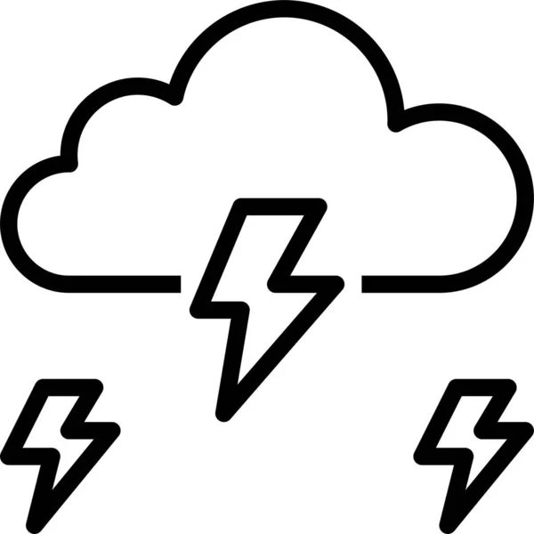 Meteorología Nublada Naturaleza Icono Categoría Clima — Vector de stock