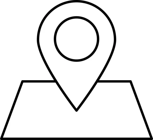 Gps Standort Navigationssymbol Outline Stil — Stockvektor