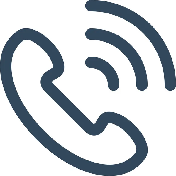 Іконка Виклику Телефонних Дзвінків Стилі Контурів — стоковий вектор