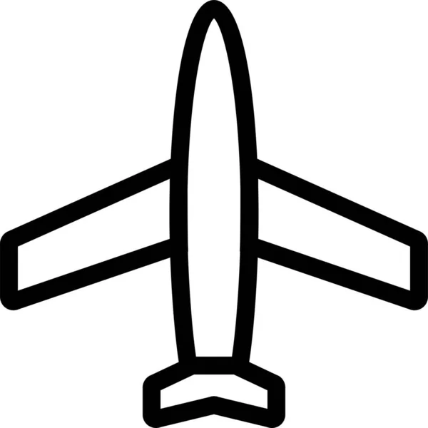 Aeroplane Aircraft Airplane Icon Outline Style — Stock Vector