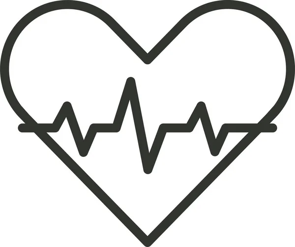 Значок Здоров Серця Стилі Контур — стоковий вектор