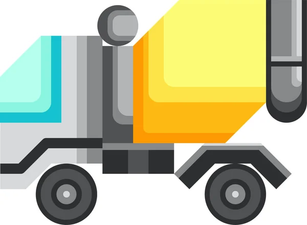 Samochód Cement Ciężarówka Ikona — Wektor stockowy