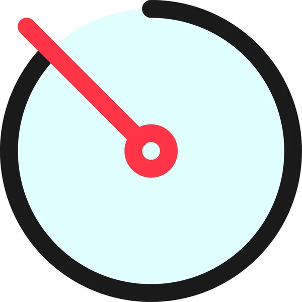 Tijd Stopwatch Countdown Pictogram Gevulde Outline Stijl — Stockvector