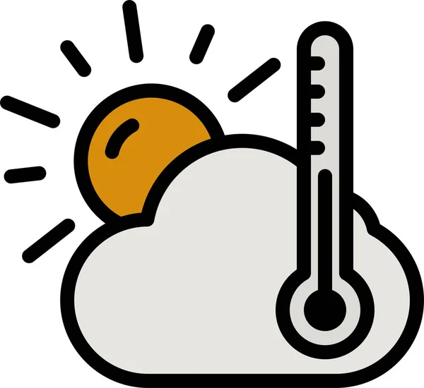 Temperatura Fahrenheit Icono Celsius — Vector de stock