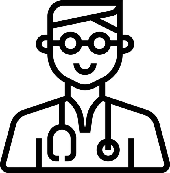 Лікарняна Медична Ікона Стилі Контур — стоковий вектор