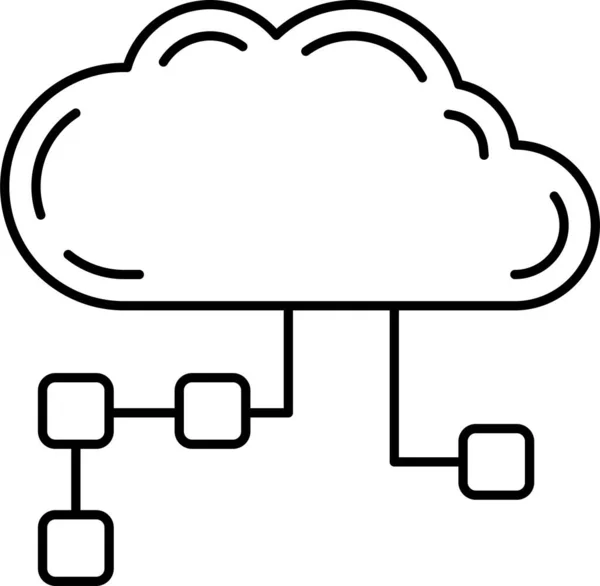Icône Connexion Cloud Computing — Image vectorielle