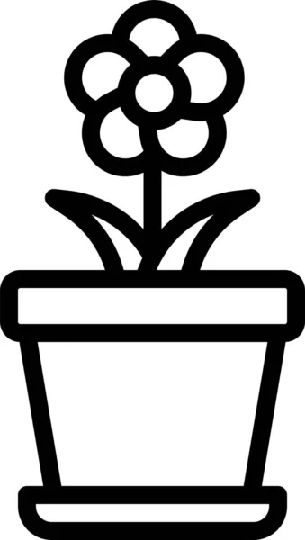 Topfschmuck Vase Symbol — Stockvektor