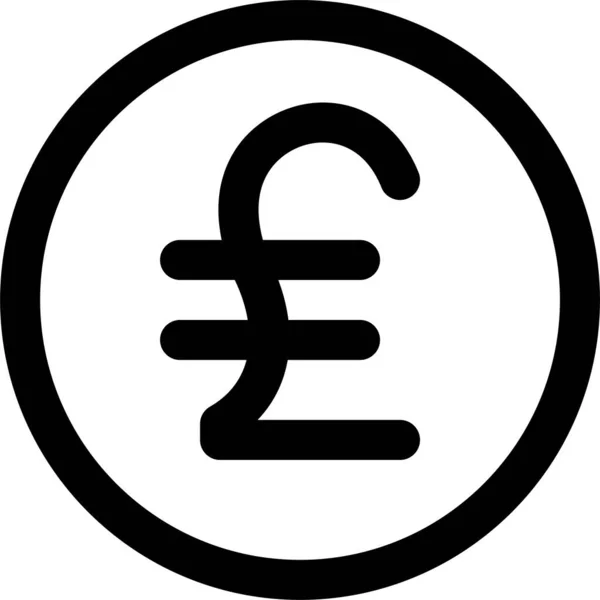 Italian Italy Lira Icon Outline Style — Stock Vector