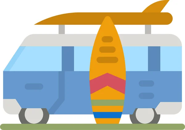 Van Surf Car Icon Summer Category — стоковый вектор
