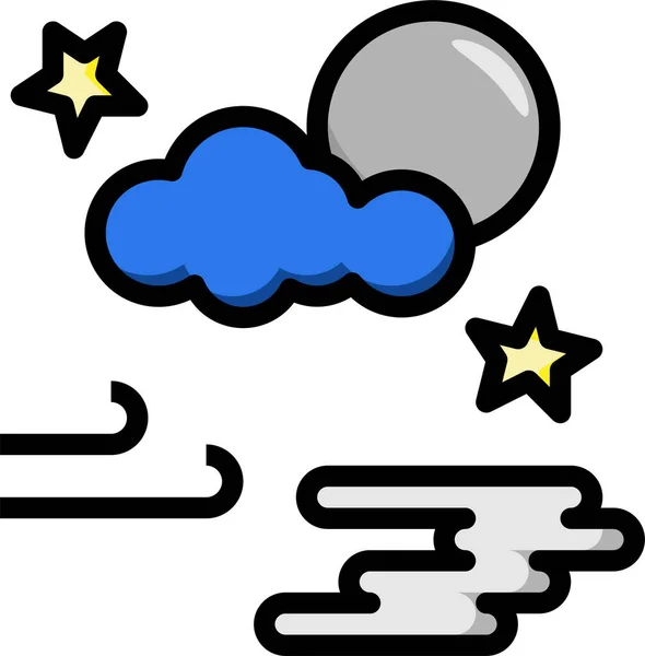 구름낀 기상학적 아이콘 — 스톡 벡터