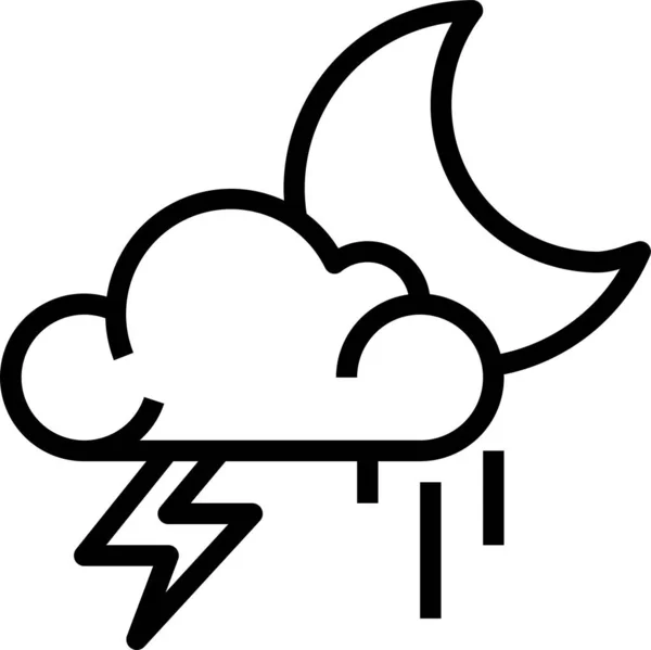 Ikone Der Wolkenmeteorologie — Stockvektor