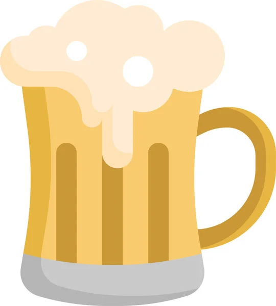 Bier Mok Alcohol Icoon — Stockvector