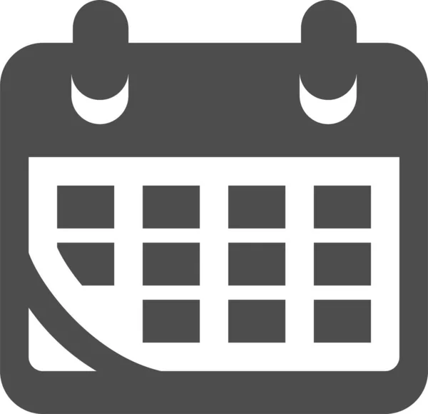 Business Office Calendar Icon Solid Style — Vettoriale Stock